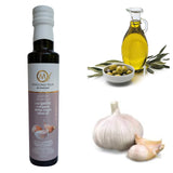 Greek Organic (Bio) Extra Virgin Olive Oil with Garlic, 3x250ml, glass bottles.