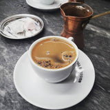 Greek Coffee Traditional Blend 200gr with Brass Boiling Pot '' Briki 8