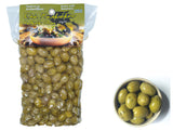 Greek Green Olives with Rosemary, Traditional Chalkidiki Variety,  1kg Vacuum-Sealed.