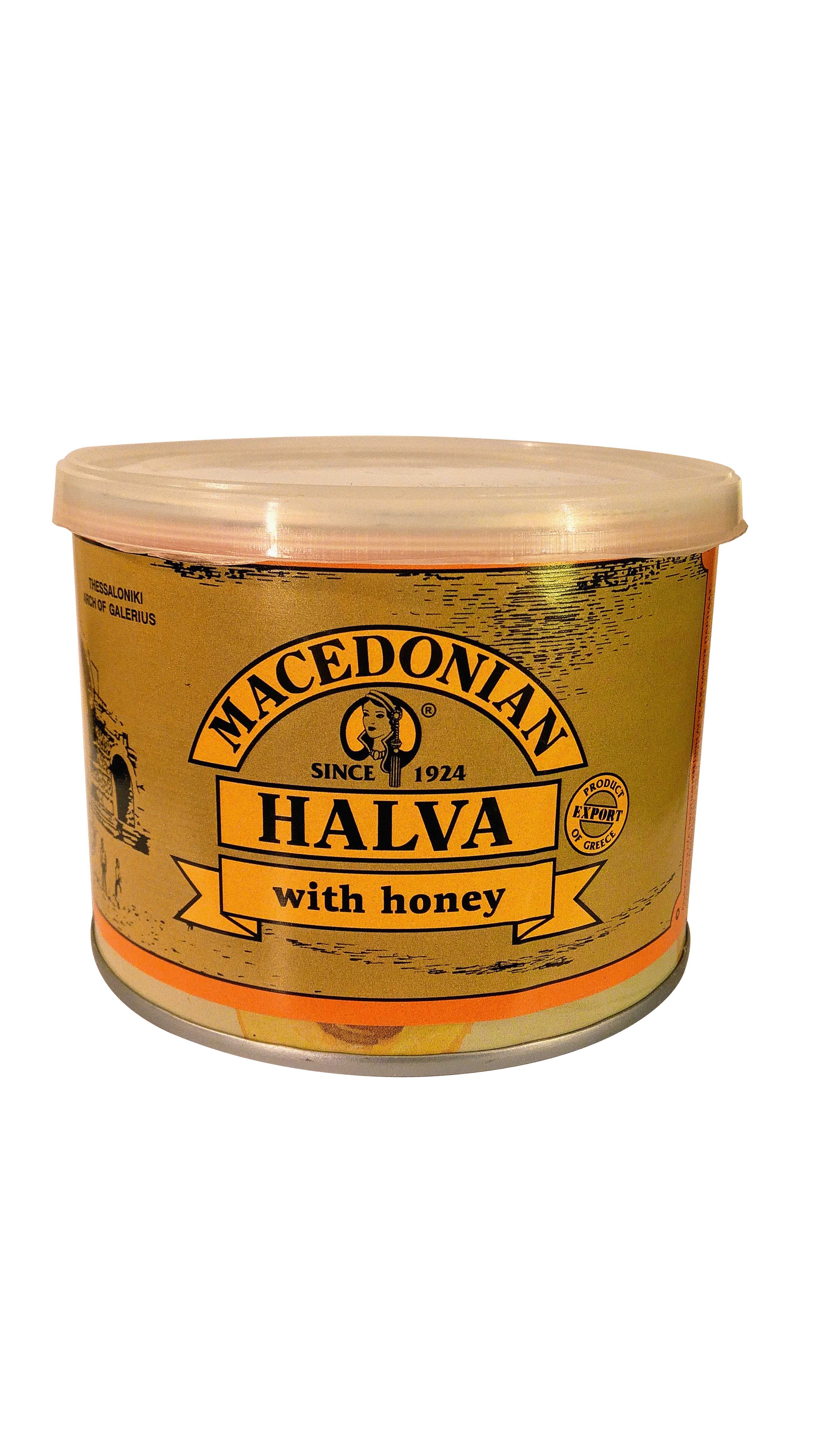 Greek Macedonian Halva with Honey 500gr Tin Can 1
