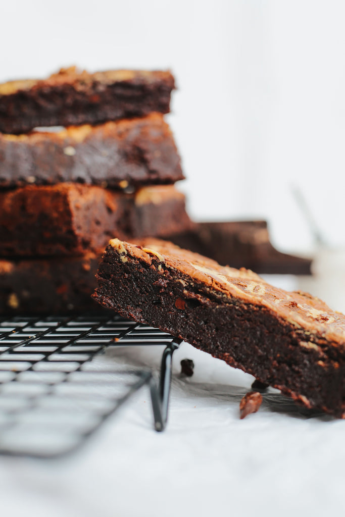 Fudgy Greek Halva Brownies