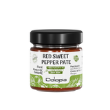 Authentic Greek Red Sweet Pepper Pate. Traditional Smoky Mediterranean Spread.