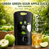 Greek Green Sour Apple Fruit Juice 100% Natural, Net weight 1.5 L.