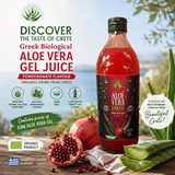 Greek Biological Aloe Vera Gel Juice – Pomegranate Flavour_