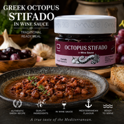 Greek Octopus Stifado in Wine Sauce