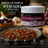 Greek Octopus Stifado in Wine Sauce i