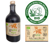 Greek Organic (Bio) Extra Virgin Olive Oil, 500ml, ceramic bottle.