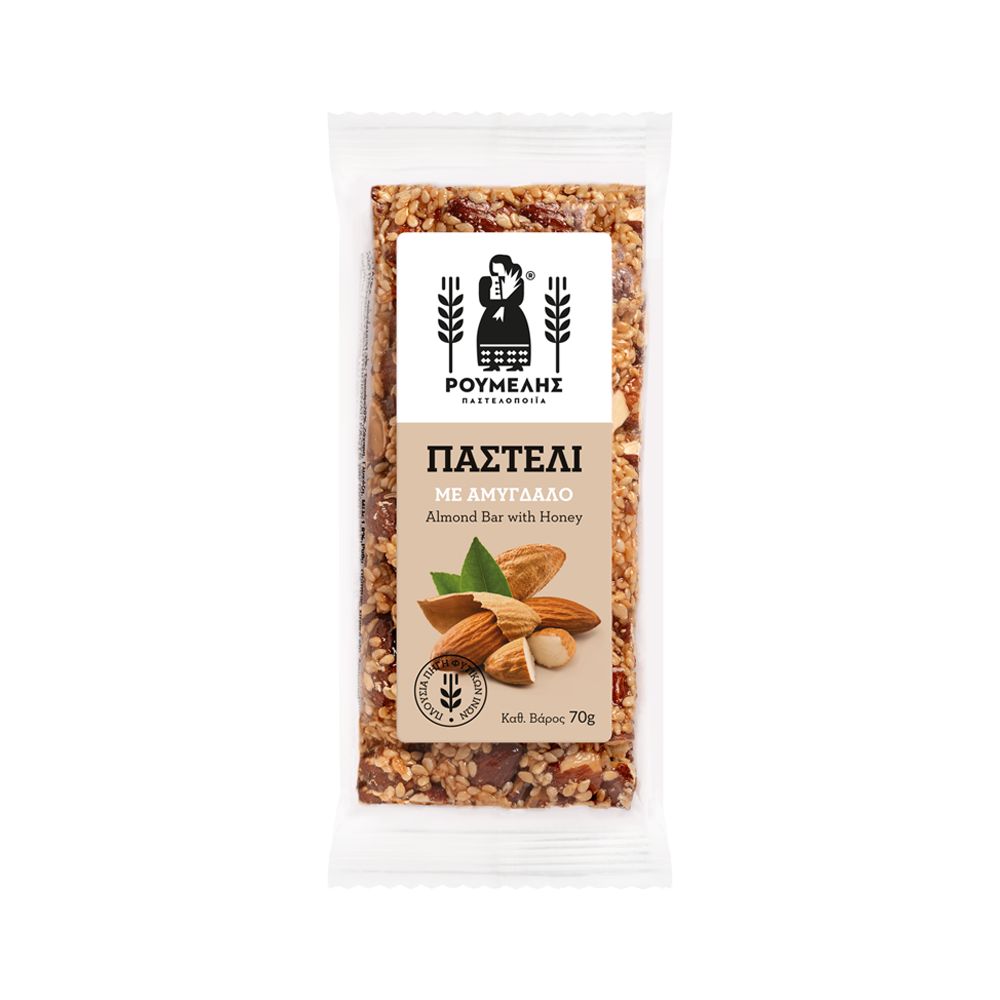 Greek Traditional Nuts Bars ( Pasteli ) with Almonds, Sesame & Honey 2