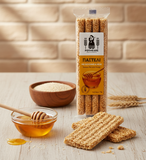 Greek Traditional Sesame Bars ( Pasteli ) with Honey.