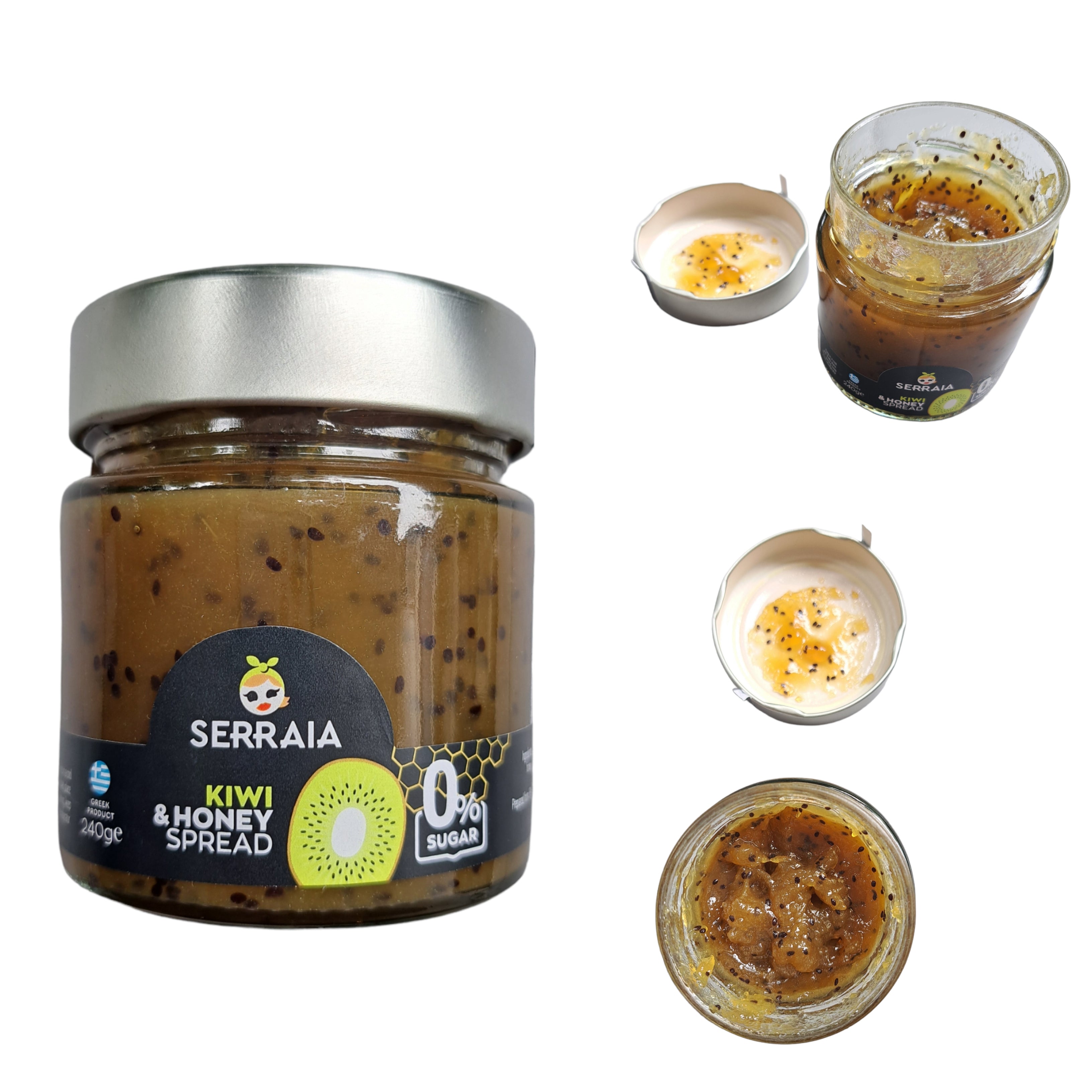 Greek Natural 100% Ηandmade Fruit Spread Kiwi with Honey 7