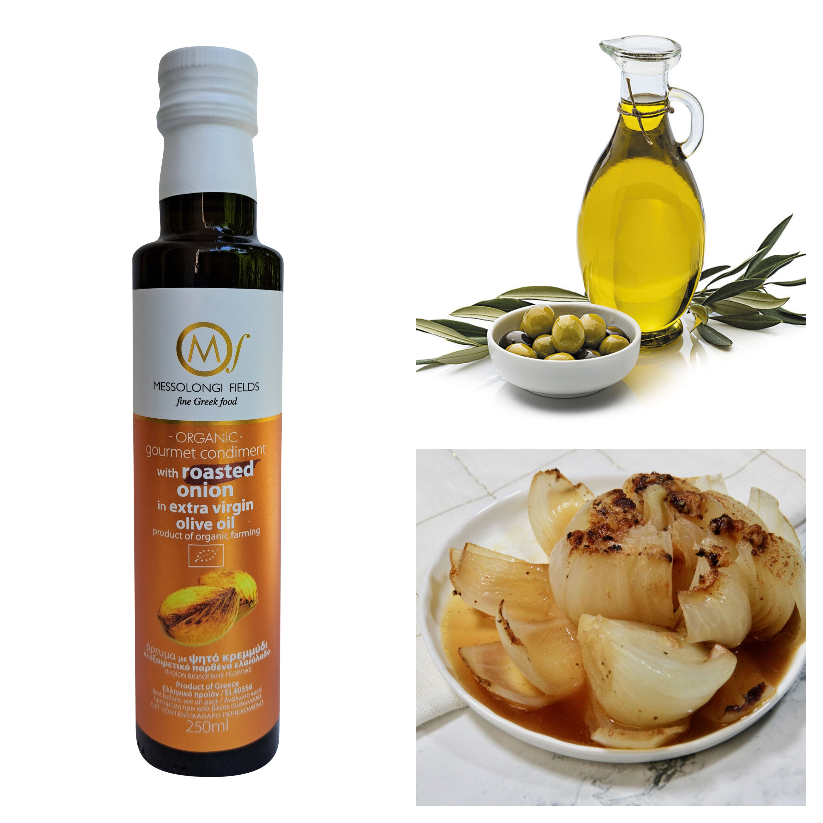 Greek Organic (Bio) Extra Virgin Olive Oil with Roasted Onion 1