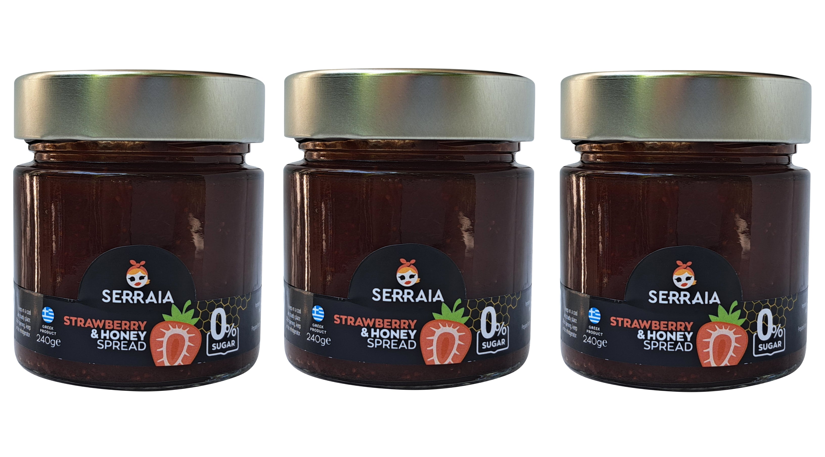 Greek Natural 100% Ηandmade Fruit Spread Strawberry with Honey 3