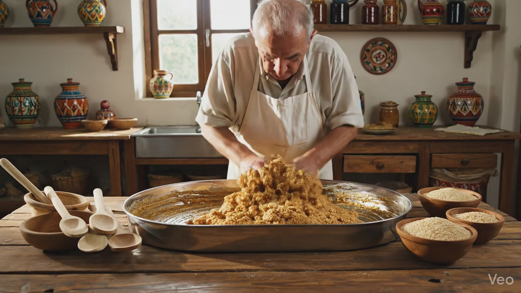 Greek Traditional Sesame Bars ( Pasteli ) with Honey