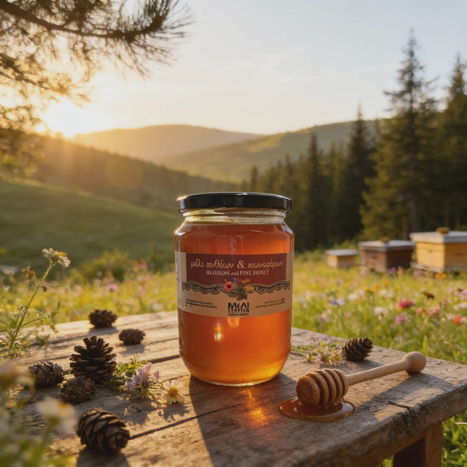 Meli Serron Blossom & Pine Greek Raw Honey 1