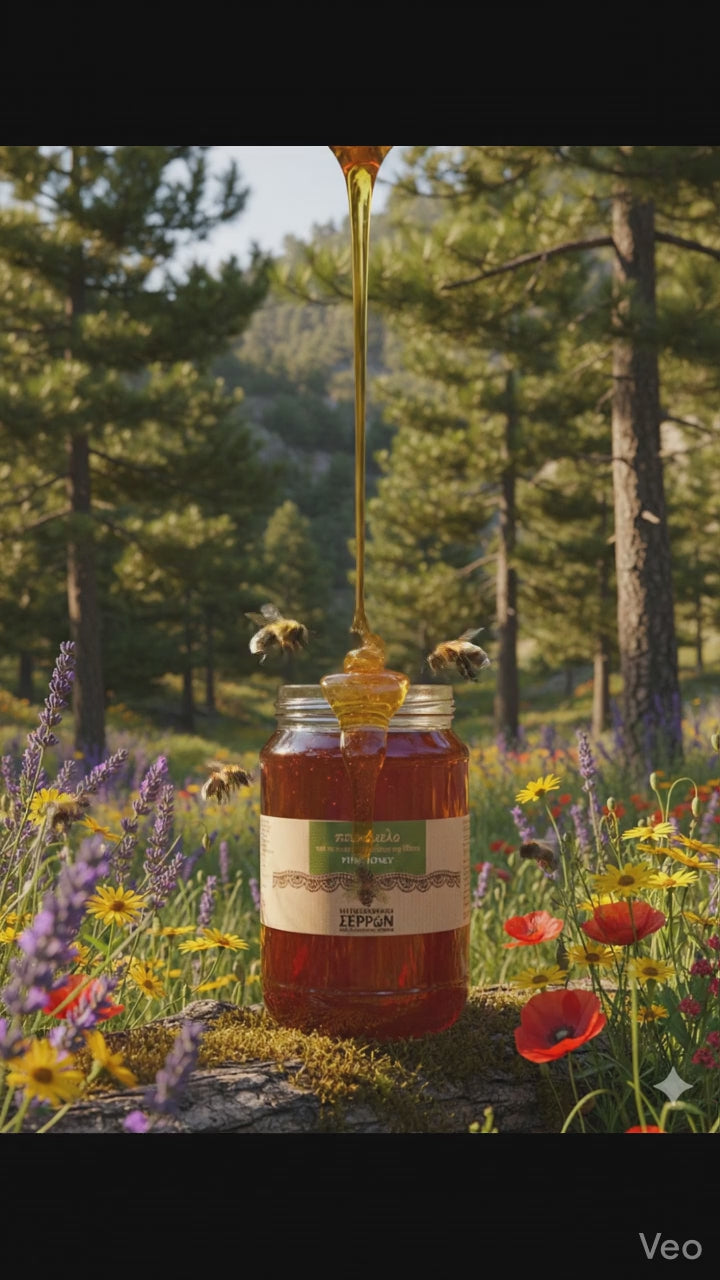 Greek Raw Pine Honey