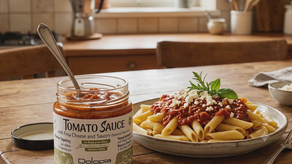 Greek Tomato Sauce with Creamy Feta Cheese & Mountain Savoury 