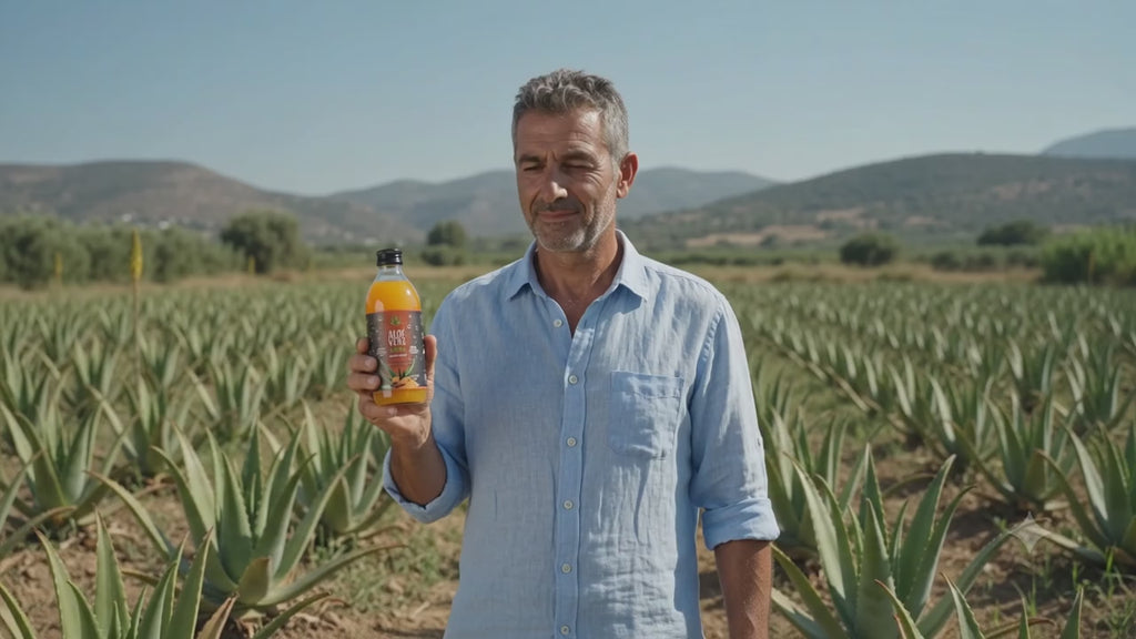 Greek Biological Aloe Vera Gel Juice with Turmeric & Ginger