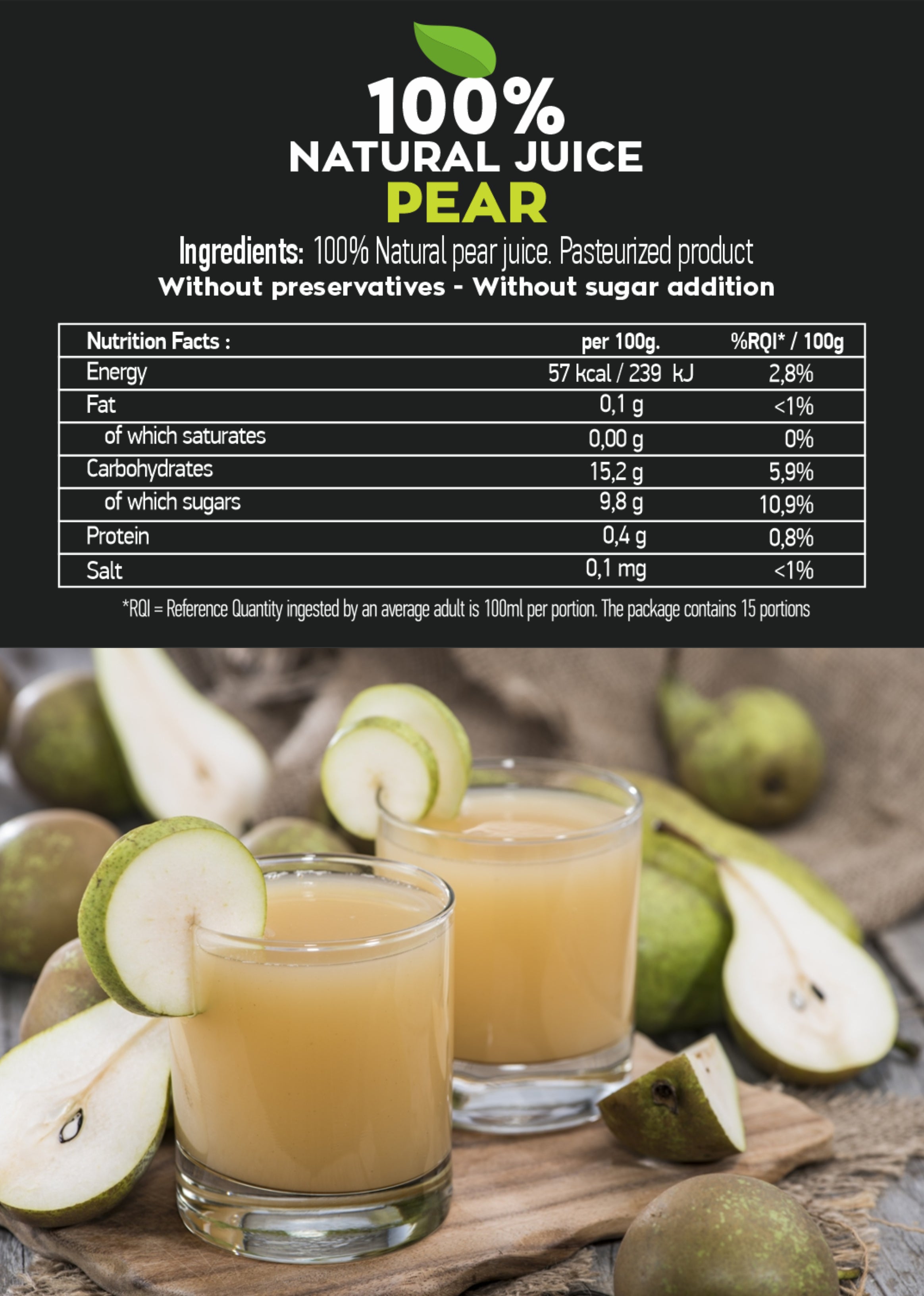 Greek 100% Natural Pear Fruit Juice 4