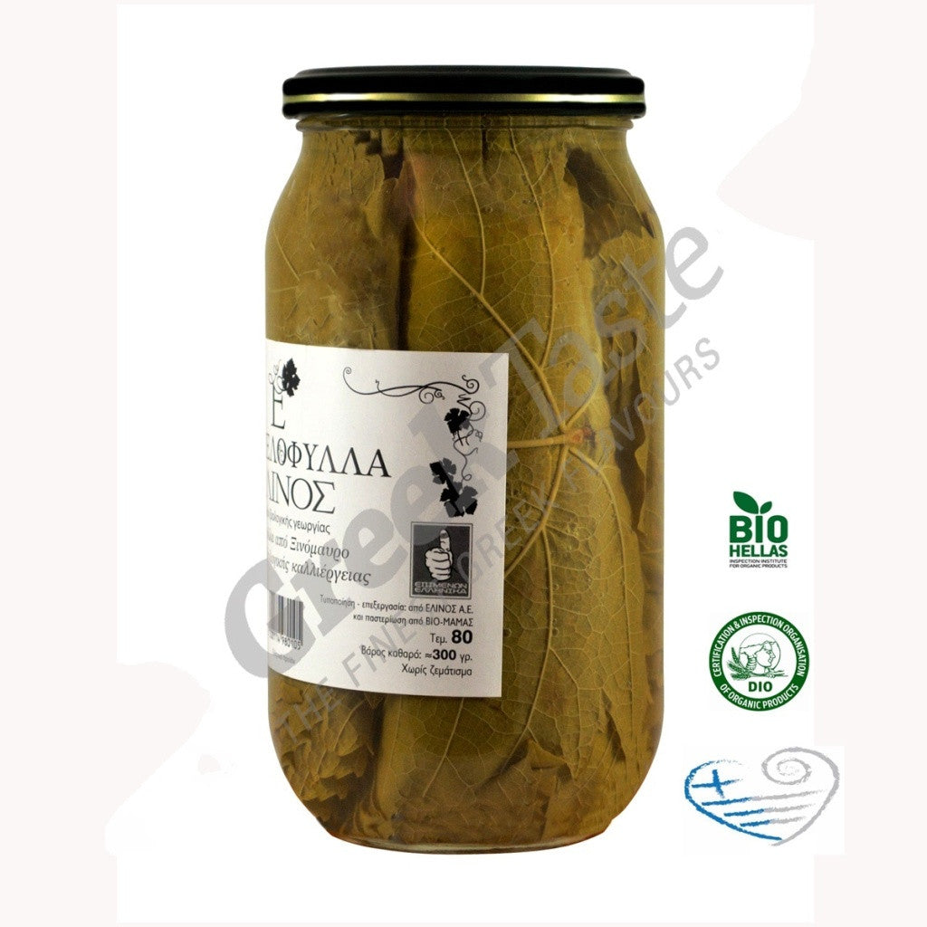 Greek Organic (Bio) Vine Leaves 950gr Glass Jar 4