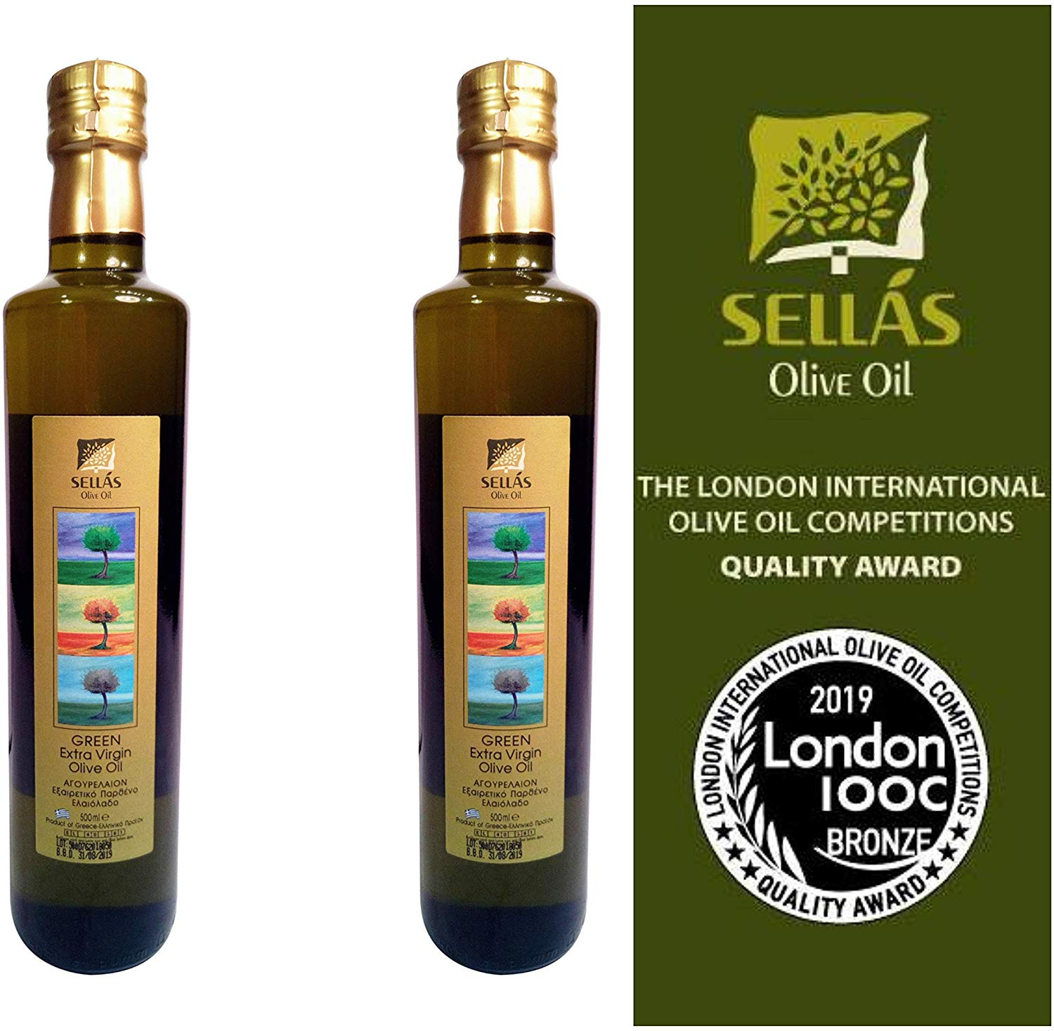 Greek Early Harvest Green Extra Virgin Olive Oil (Agourelaio)