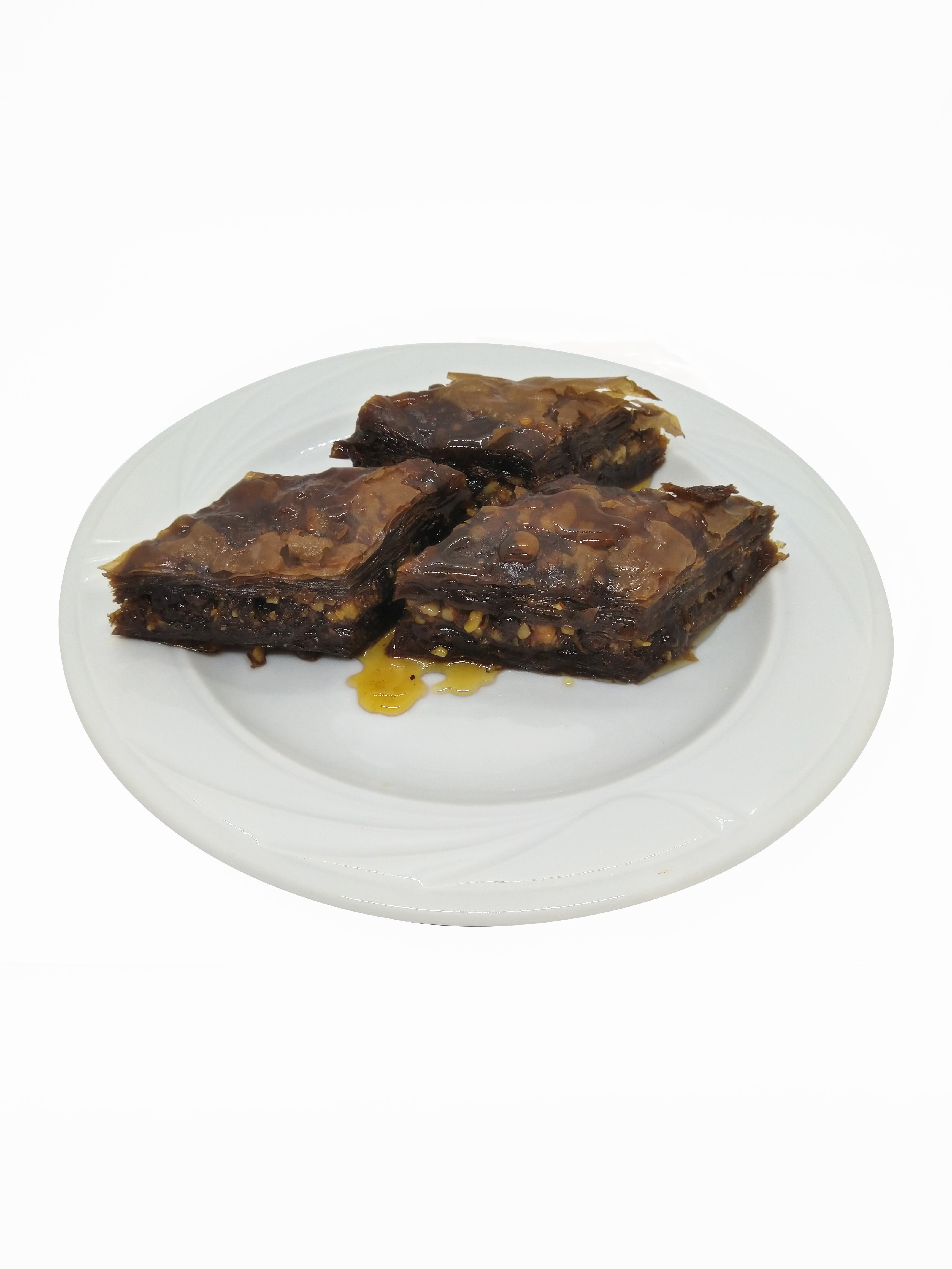 Chocolate Baklava with Almonds and Syrup 6
