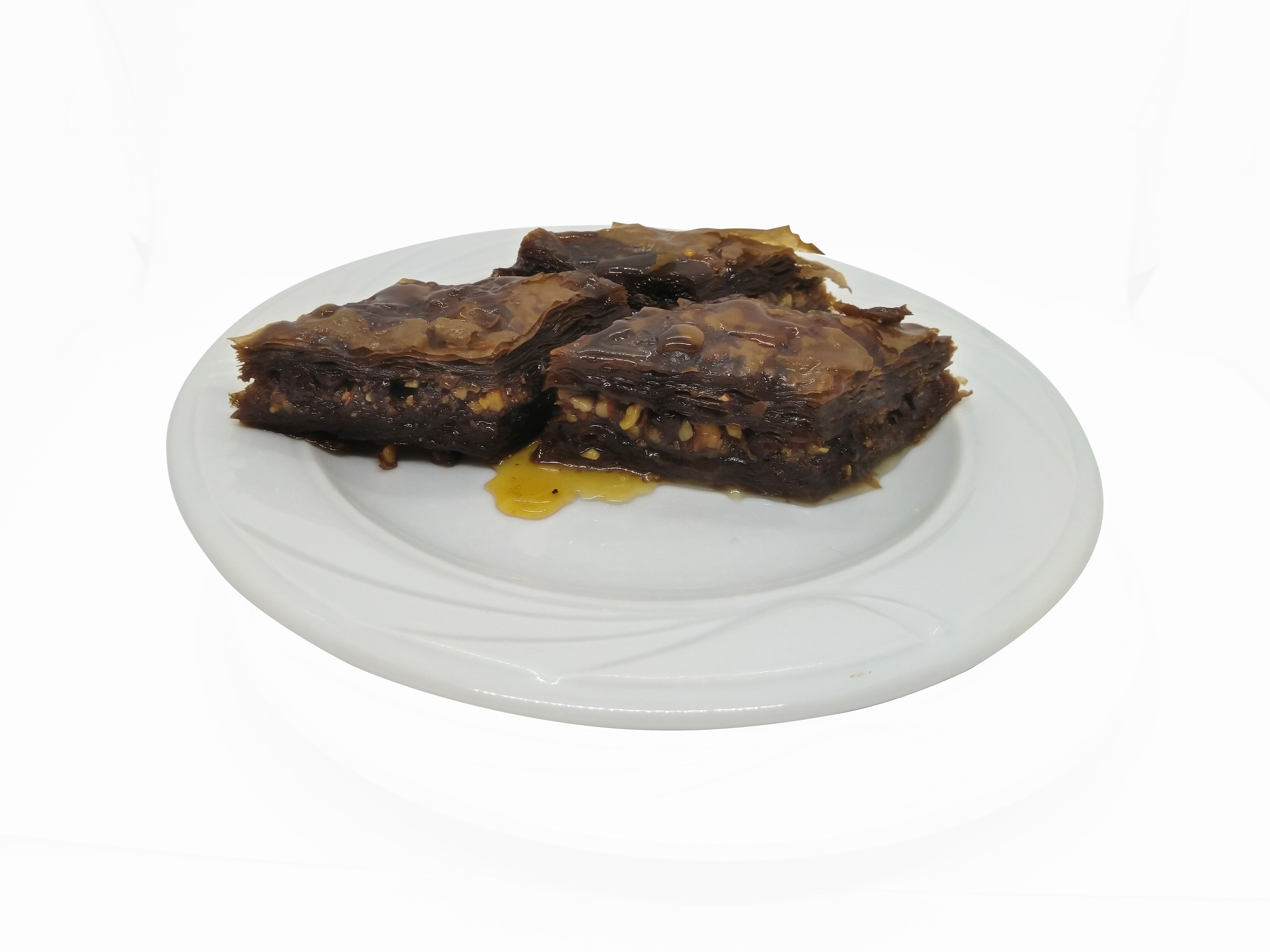 Chocolate Baklava with Almonds and Syrup 7