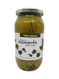 Greek Vine Leaves, Hand-Picked Soultanina Variety Vineleaves,  550gr Glass Jar